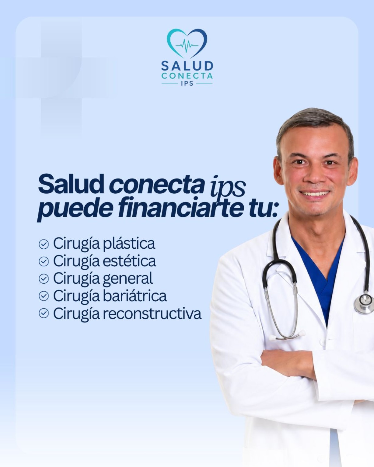 Especialidades quirúrgicas financiadas por Salud Conecta IPS